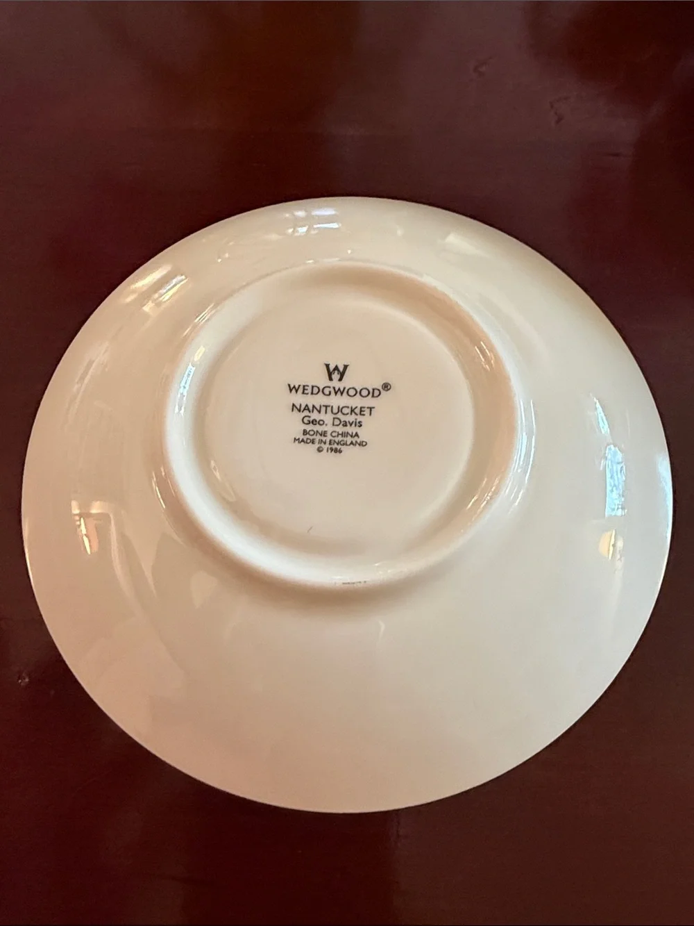 Wedgwood White Nantucket Pattern Saucers - Set of 5